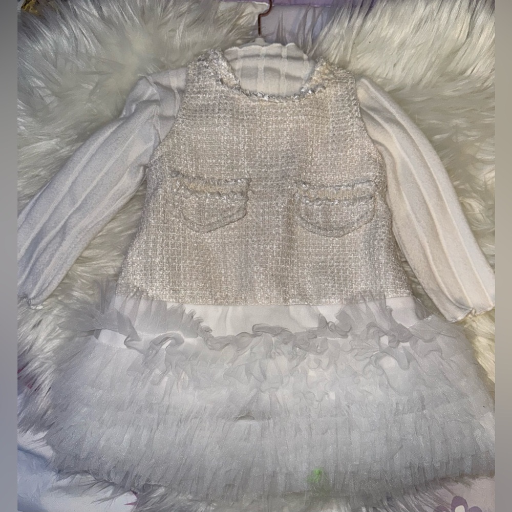 Elegant White Kids Dress